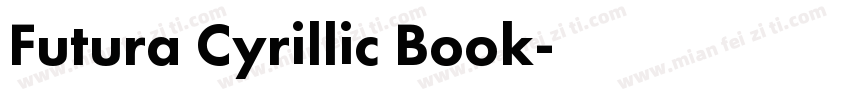 Futura Cyrillic Book字体转换